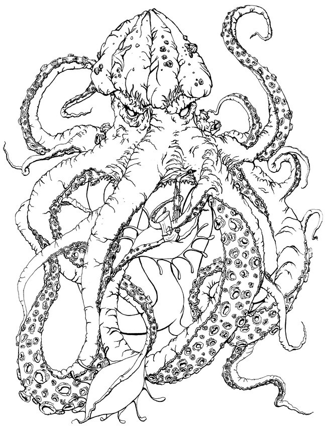 Coloriage et dessins gratuits Octopus Fantastique pour Adulte à imprimer