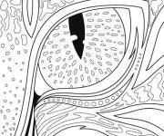 Coloriage &OElig;il de dragon zentangle