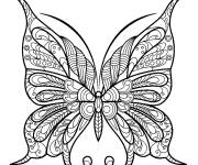 Coloriage Adorable papillon Zentangle