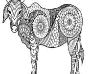 Coloriage Bull Zentangle cp