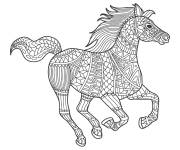 Coloriage Cheval zentangle rapide