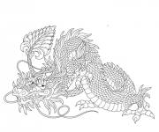 Coloriage Dragon Zentangle cp