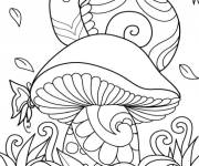 Coloriage Escargot mignon &agrave; motif zentangle
