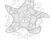 Coloriage Jolie &eacute;toile de mer zentangle