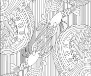 Coloriage Langouste style zentangle