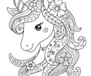 Coloriage Licorne animal licorne magique