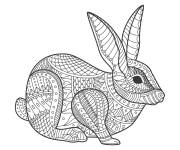 Coloriage Li&egrave;vre zentangle