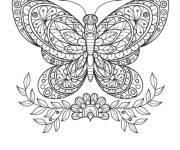 Coloriage Mandala Papillon zentangle