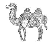 Coloriage Motifs Zentangle Chameau