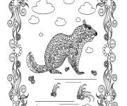 Coloriage Motifs Zentangle de la marmotte