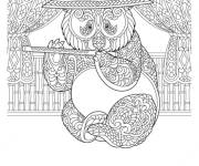 Coloriage Panda hilariant Zentangle
