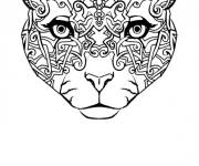 Coloriage Panth&egrave;re Zentangle