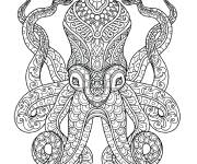 Coloriage Pieuvre Zentangle