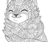 Coloriage Renard Zentangle tellement mignon