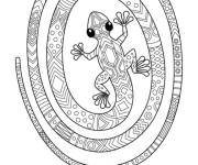 Coloriage Salamandre Zentangle