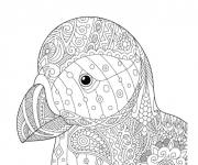 Coloriage Zentangle Puffin