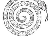 Coloriage zentangle serpent