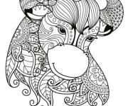 Coloriage Zentangle zodiaque Taureau