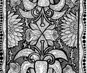 Coloriage Adulte Lys zentangle