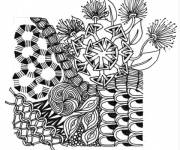 Coloriage et dessins gratuit Adulte Zentangle abstrait à imprimer