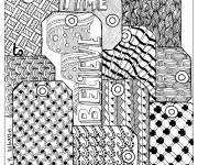 Coloriage Adulte Zentangle imprimable