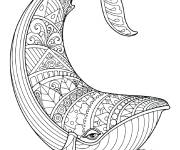 Coloriage Baleine fantastique Zentangle