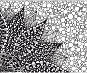 Coloriage Bulles et fleur Zentangle