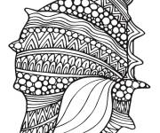 Coloriage et dessins gratuit Coquillage style zentangle à imprimer