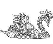 Coloriage Cygne Zentangle