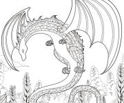 Coloriage Dragon volant Zentagle