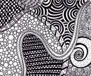 Coloriage Livre de coloriage dans le style zentangle abstrait
