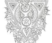 Coloriage Magique cr&eacute;ature Zentangle