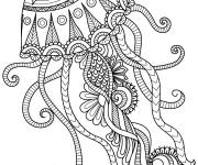 Coloriage M&eacute;duse anti-stress