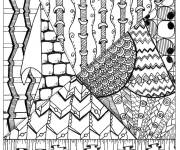 Coloriage Mod&egrave;le Zentangle