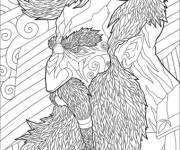 Coloriage et dessins gratuit Nain Zentangle à imprimer