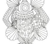 Coloriage Poisson Zentangle tribal