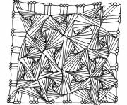 Coloriage Zentangle abstrait align&eacute;