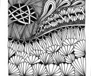 Coloriage et dessins gratuit Zentangle abstrait en ligne à imprimer
