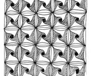 Coloriage Zentangle abstrait patterns adultes