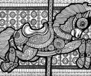Coloriage Zentangle Carrousel