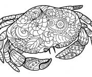 Coloriage Zentangle Crabe