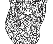 Coloriage Zentangle de tigre