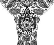 Coloriage Zentangle &eacute;l&eacute;phant