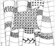 Coloriage Zentangle en couleurs