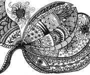 Coloriage zentangle Fleur ouverte