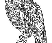 Coloriage Zentangle Hibou