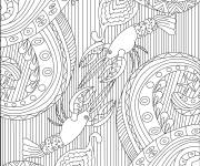 Coloriage Zentangle Langouste