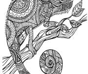 Coloriage Zentangle lizard