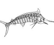 Coloriage et dessins gratuit Zentangle Marlin Poisson à imprimer