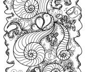 Coloriage Zentangle monde sous marin